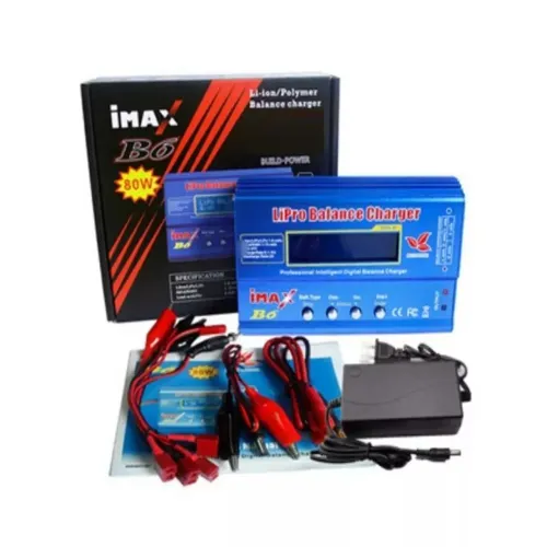 Carregador IMAX 80w, com fonte Bateria Lipo de aeromodelo, helimodelo, automodelo