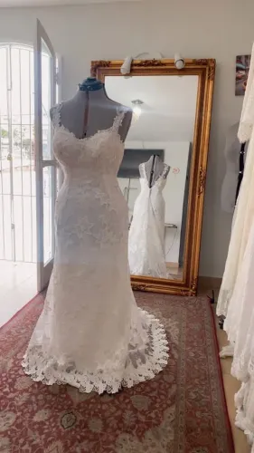 Vestido de noiva novo semi sereia