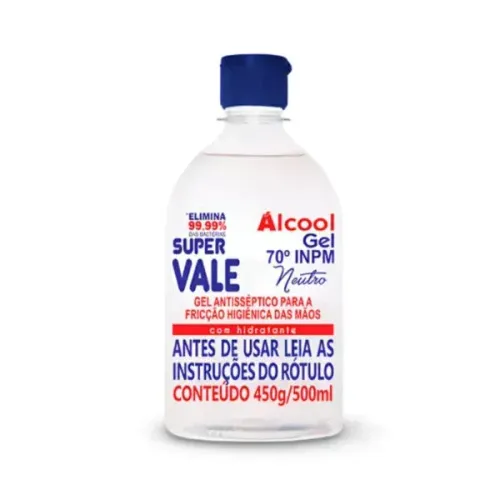 ÁLCOOL GEL 450G ANTISSÉPTICO 70