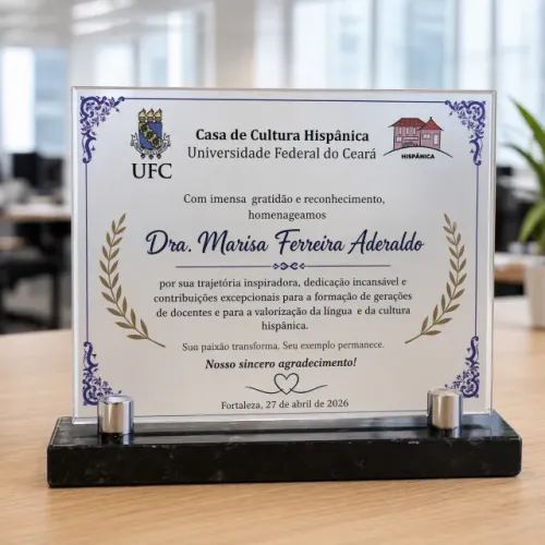 Troféu paras homenagem