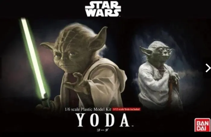 Star wars Master yoda Bandai 1/6 e 1/12 kit com 2 1/12