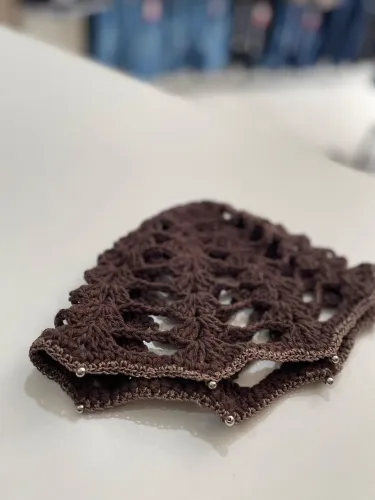 Touca/ Headpiece pra cabeça de crochê
