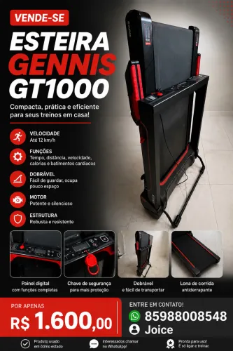 Esteira Gennis GT1000 à venda!