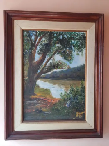 Quadro Pintura a Óleo assinado por A. Barros (1987)
