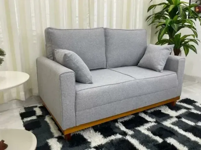 Sofá Living Slim 1,40m Linho - Produto Novo!! Pronta Entrega!!