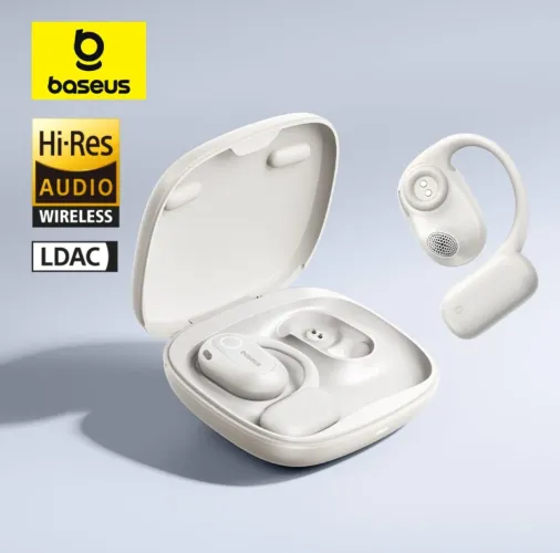 Fone Baseus Bowie Eli 15i Fit Open-Ear - Branco Lacrado 