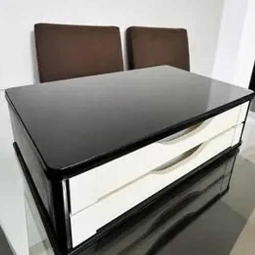 Gaveteiro Organizador de Mesa 2 Gavetas Preto e Branco