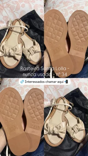 Rasteira Santa Lolla - nº 34 nunca usada