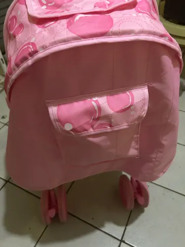 Carrinho Bamboo Rosa Reversível (Semi-novo)