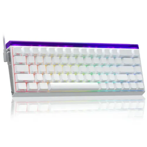 Teclado Mecânico RGB Aula Hero 68 HE Branco