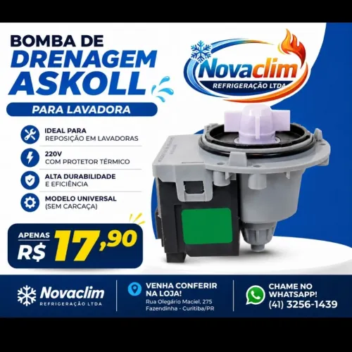 Eletrobomba para máquina de lavar roupa 220 Volts