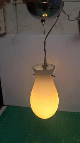 Luminária Pendente Moderna em Vidro Fosco