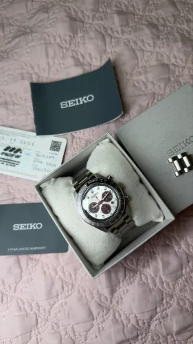 Seiko Speedtimer Solar Panda SSC911P1 Completo 2025 - Estado de Novo
