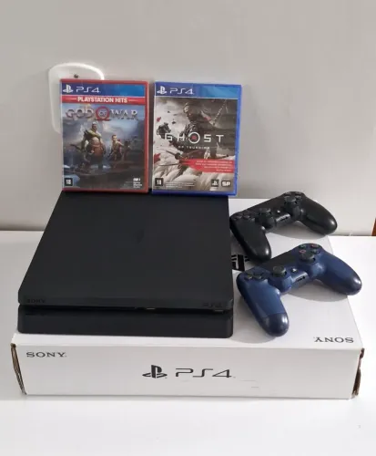 PS4 Slim 1Tera Controles Originais e Jogos Novos Lacrados