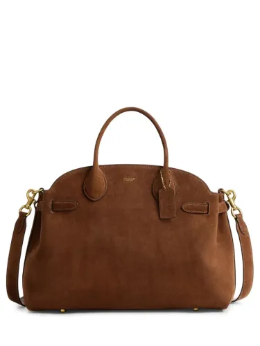 Bolsa Feminina Soft Empire Carryall 40 Suede WA Marrom Coach