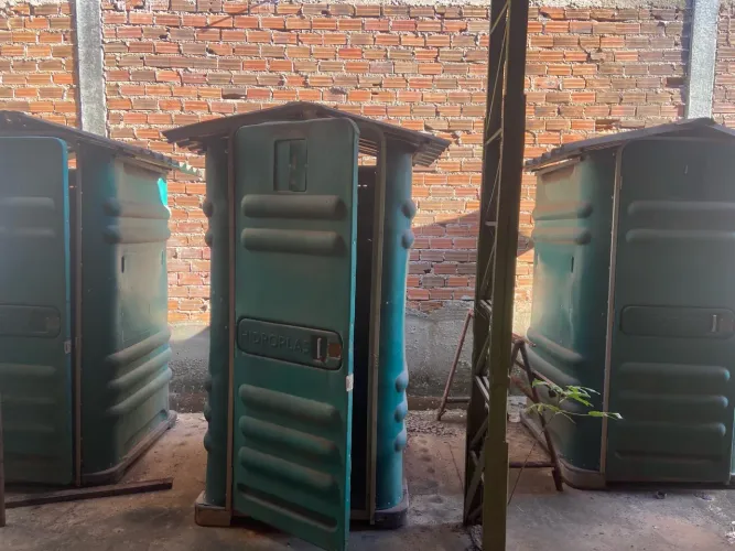 3 Cabines de Banheiro Químico Hidroplas ? Lote com 3 Unidades