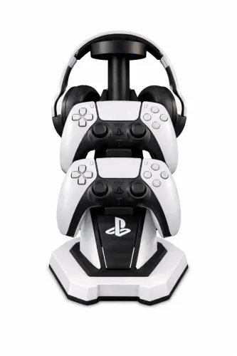 Suporte Para 2 Controles Dualsense e Headset Gamer Organizador PS5 PS5