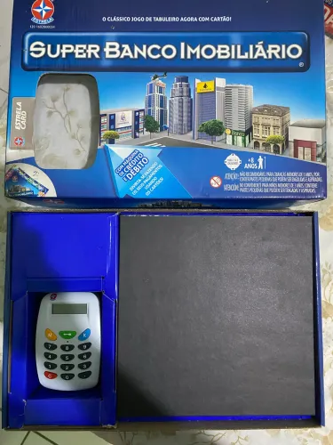 Banco Imobiliário Super Banco Imobiliário com Máquina de Cartão Estrela - Completo