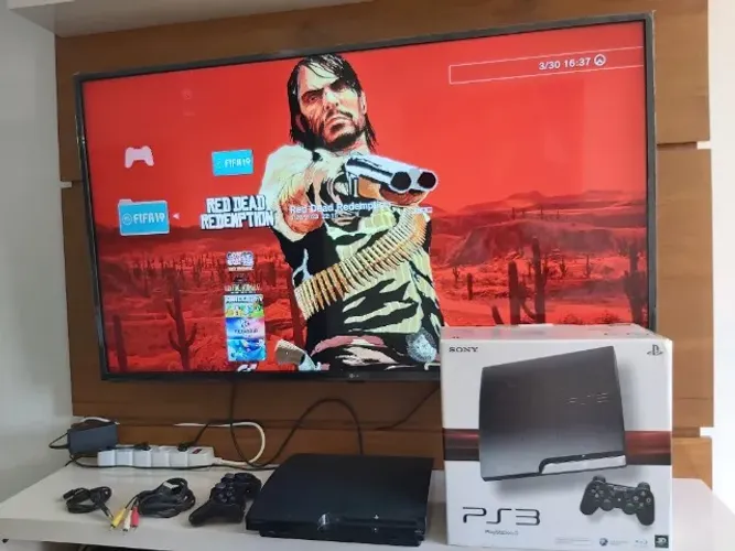 Playstation 3 Slim desbloqueado cheio de jogos!