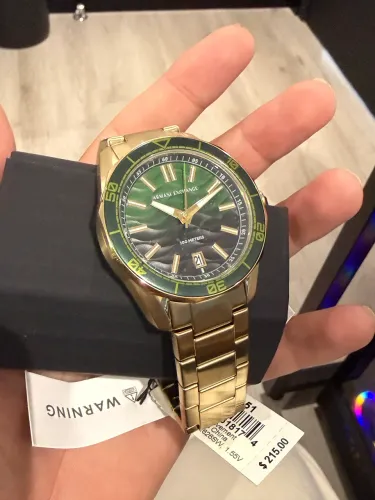 Relógio Armani Exchange AX1951 Spencer Verde Masculino - Novo na Caixa