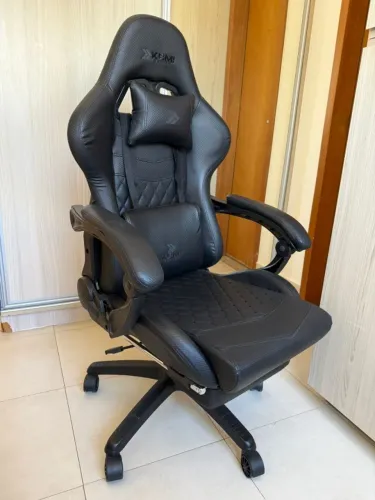 Cadeira Gamer KBM! GAMING Tempest CG600 - Preta (Reclinável + Apoio de Pés)