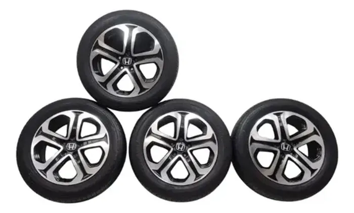 Jogo De Rodas Honda Hr-v Aro 17 Com Pneus Goodyear 215/ 55 Prata