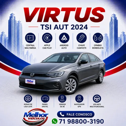 Volkswagen Virtus TSI 1.0 Flex 12V 4P Aut. 2024