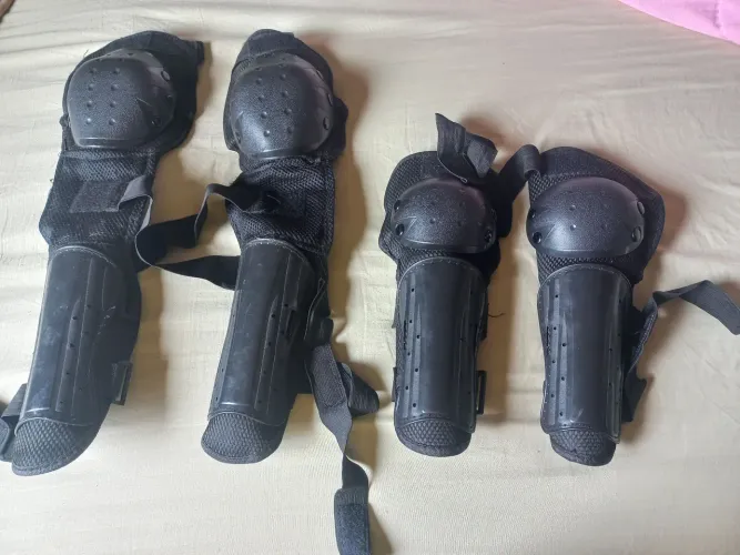 Kit caneleira, cotoveleira e joelheira bike/motos