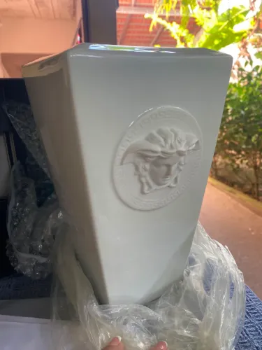 Vaso Versace Meets Rosenthal Gorgona Porcelain White - Original descontinuado
