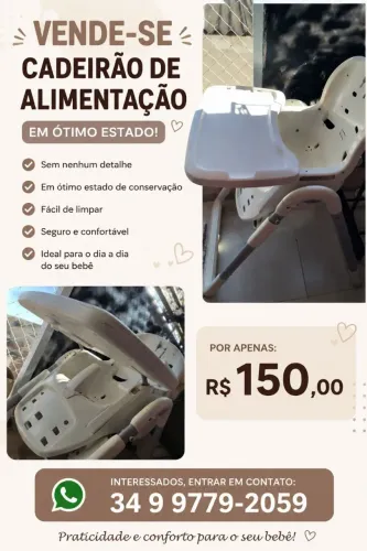 Cadeirão de alimentação