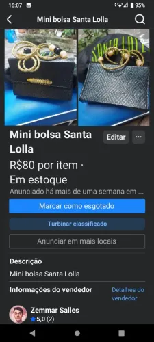 Mini Bolsa Santa Lola