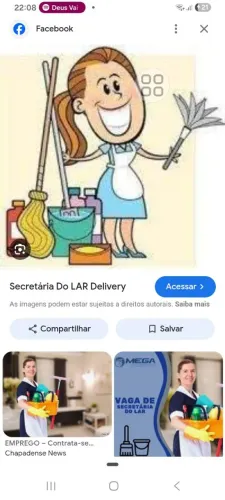 Procuro secretária do lar. 