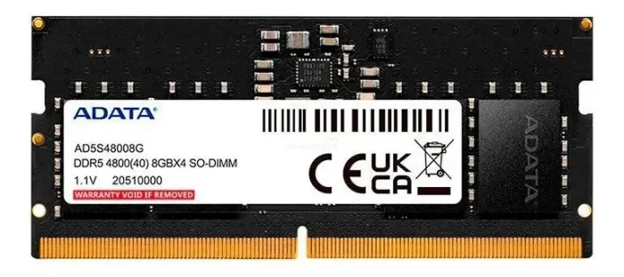 Memória Adata Ddr5 De 16gb (2x8gb) 4800mhz Para Notebook