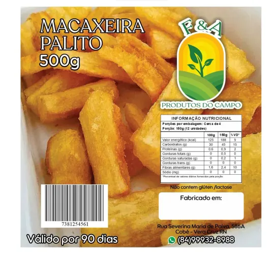 Macaxeira palito (pré cozida )