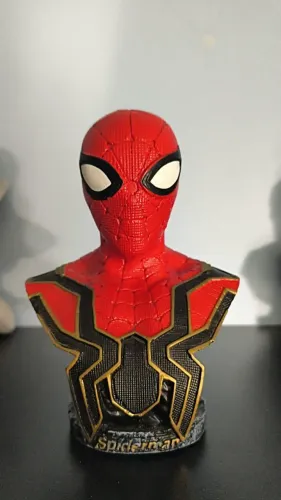 Busto Homem-Aranha (Iron Spider) em Resina - Excelente Estado