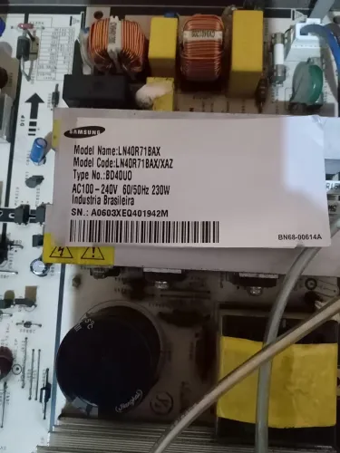 KIT COMPLETO ORIGINAL SAMSUNG LN40R71BAX ? R$ 200,00