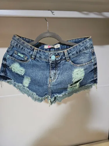 Short Jeans Curto Feminino Azul Urban E Co Tam 38