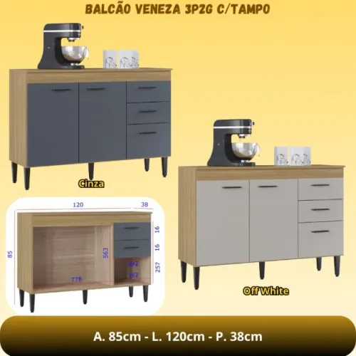 Balcão de cozinha 1.20