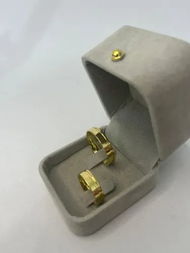 Alianças banhadas a ouro 18k