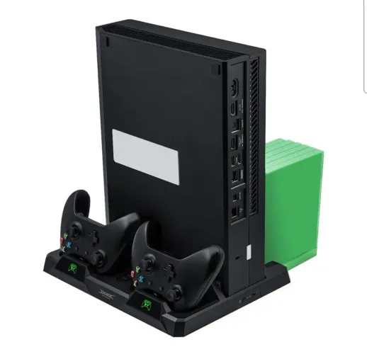 Suporte Base Vertical Com Cooler + 2 Bateria X box One ne S X - Dobe