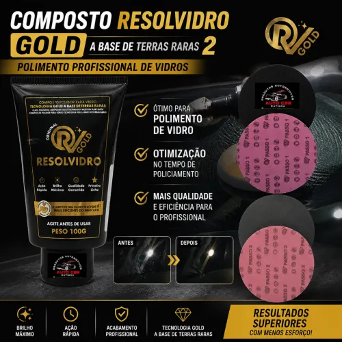 Kit polimento de vidro Resolvidro 