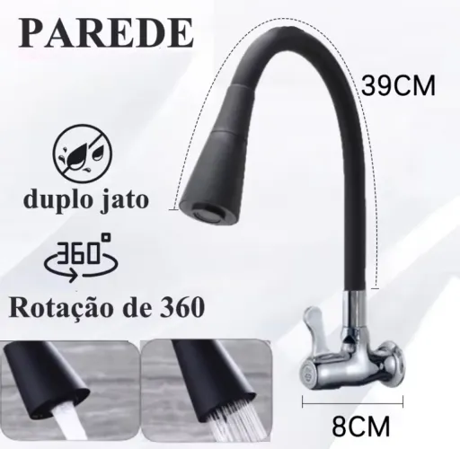 Torneira cozinha (conector na parede)