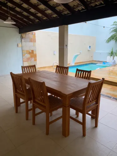 Mesa de Demolição com 6 cadeiras 1.60x90 (Peroba Rosa)