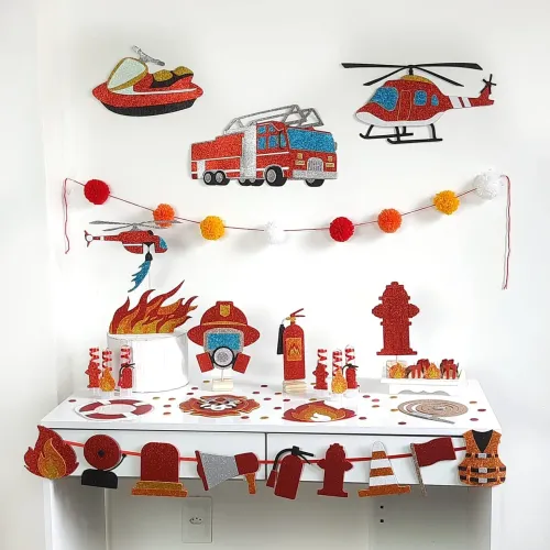 Decoração de festa bombeiros