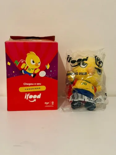 Canarinho Ifood Pelúcia Copa do Mundo 1970 Com Mochila 70