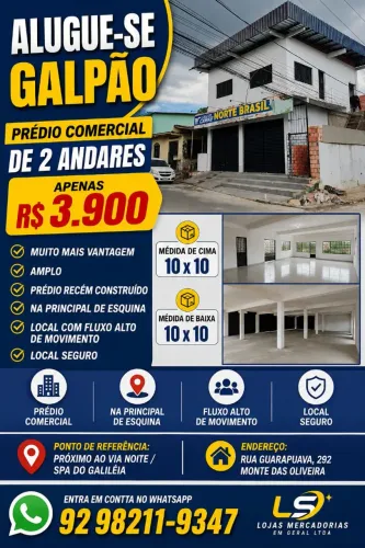 Alugue-se prédio comercial de 2 andares R$ 3.900