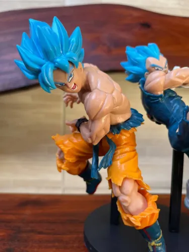 Action Figure Dragon Ball - Goku e Vegeta SJJ Blue 19cm