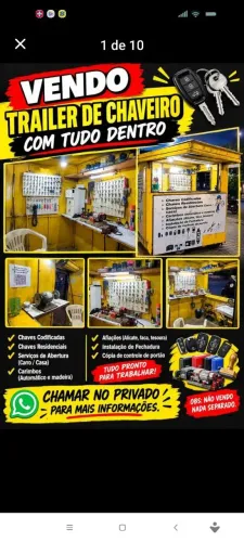 Vendo trailer de chaveiro com tudo dentro!!!