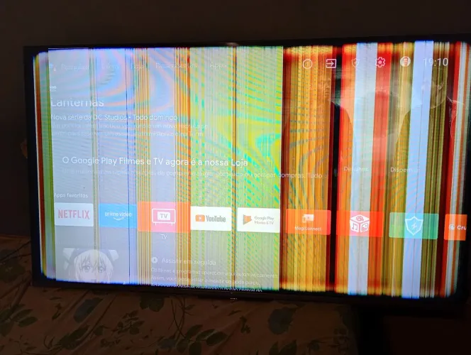 TV para retirada de peças