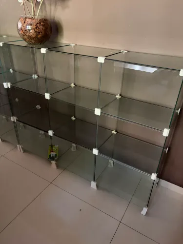 Balcão modular vidro 1,20 x 1,0m